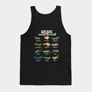 Geckos around the world - Types of Geckos Tank Top